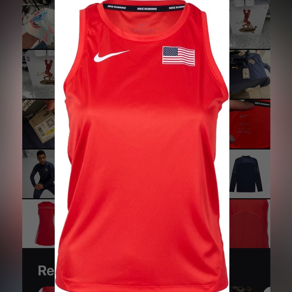Nike Women’s Team USA 2023 Track And Field Singlet Drifit Size Large NWOT